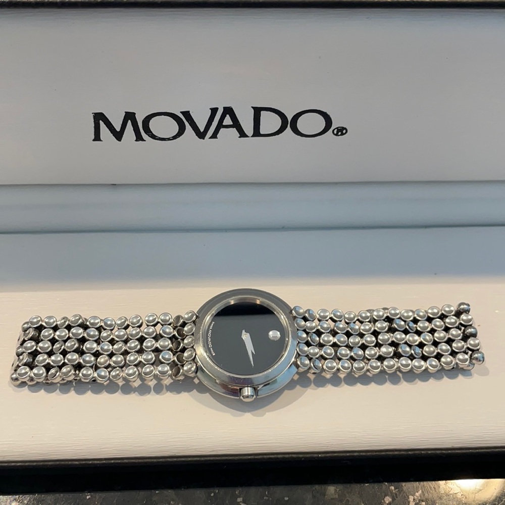 Movado stainless steel bracelet watch